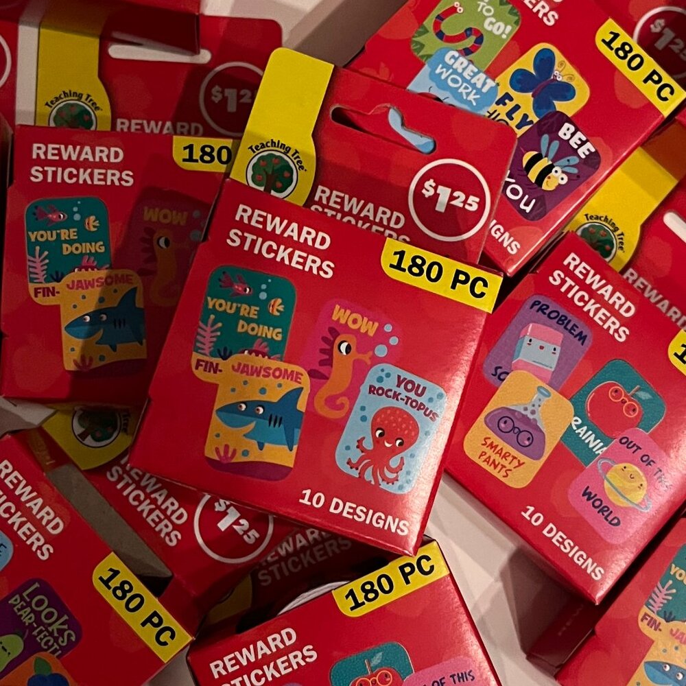 Teacher Reward Stickers (12 Packs) by Teaching Tree  ‎ NEW)